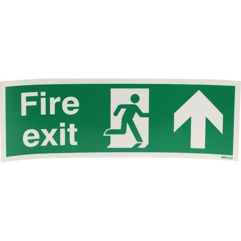 Panneau issue de secours RS PRO "Fire Exit", Vinyle Etiquette ( Prix pour 1 ) (1/2)