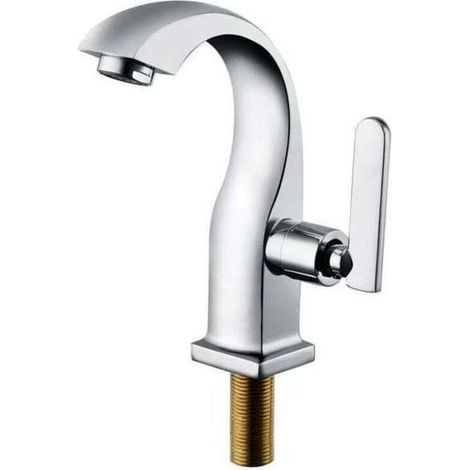 Verchromte Einhebel-Kaltwasserarmatur für Waschbecken und Badewanne, Zubehör für Haus und Garten (1/4)