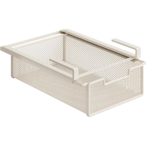 Tiroir à Panier sous Étagère, Panier de Rangement Métallique, Organisateur de Placard avec Tiroir Coulissant, Corbeille Se Fixe aux Étagères de Robe, pour Ranger Sous-Vêtements et Accessoires (1/5)