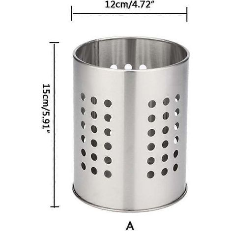Porte-ustensiles de cuisine en acier inoxydable, égouttoir à vaisselle, porte-couverts découpé (1/5)