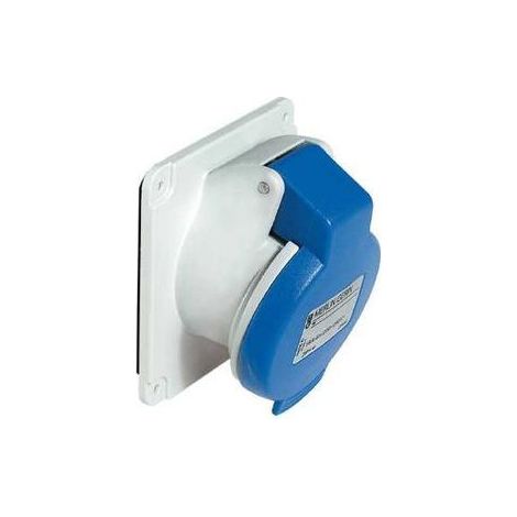 Schneider Electric – Socle de prise inclinée 16A 2P+T 200-250V CA IP44 – Vis imperdables – Pour espaces confinés – PKF16F423