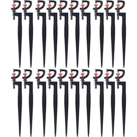 Arroseur d'arrosage, 20 pièces, Micro - arroseur Rotatif à 360 degrés de Type G (1/4)