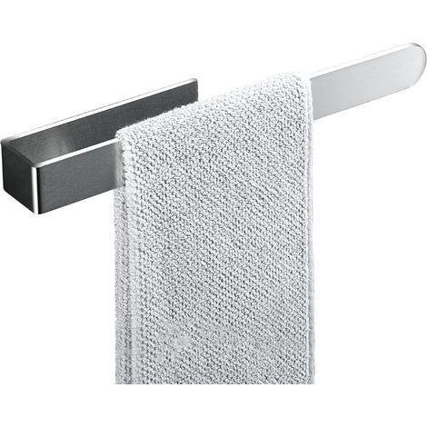 YMYNY - Toallero de baño de 23 cm, sin taladrar, de acero inoxidable, adhesivo (1/5)