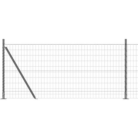 Maison Exclusive - Geschweißter Drahtzaun mit Betonfundament 25 x