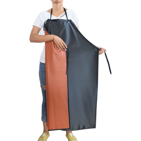 Dünne, leichte, wasserdichte PVC-Arbeitsschürze, Gartenschürze, neutrale Schürze für Schlachthöfe, öl- und wasserdichte Fabrikschürze