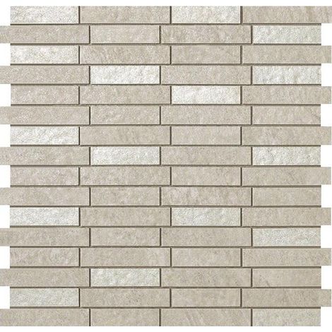 Mosaïque effet Pierre Quartzite Gris Silver Minibrick 30,5x30,5x0,85 cm Mat Teravio - Mur intérieur (vendu par carton de 0,558 m²) - RO'MA CARRELAGE