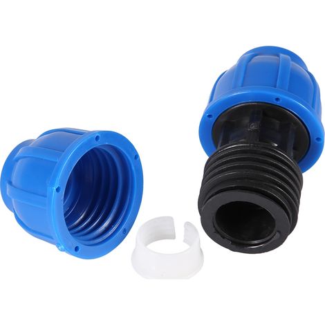 5 Stück PE-Kunststoff 20 mm auf 20 mm gerader Wasserrohrverbinder Rohrverbindungsadapter (1/5)