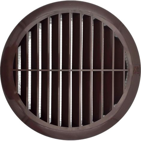 Lot de 3 Grille ronde pour pvc et gaine avec moustiquaire Ø125 Marron (1/5)