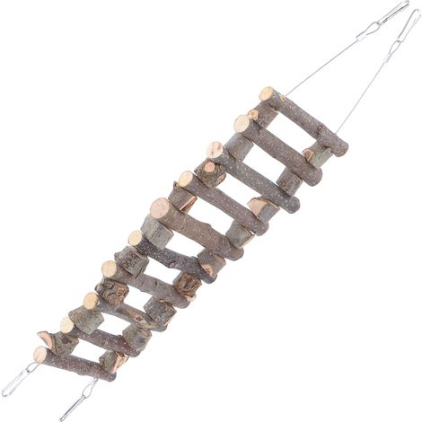 Échelle en bois pour animaux de compagnie, pont souple et flexible pour hamster, souris, écureuil, perroquet, 70 cm (1/5)