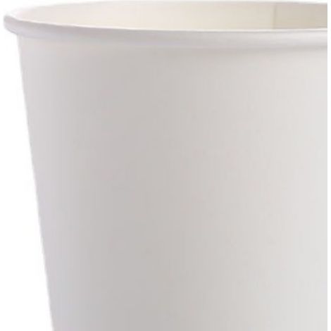 Lot de 50 gobelets en papier à bords roulés, résistants à la chaleur et étanches, écologiques, pour la maison, le bureau et la salle de classe (blanc). (1/5)