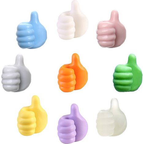Ganci da parete creativi in silicone, mini clip multifunzionali per cavi, ideali per cucina, bagno e ufficio. (1/2)