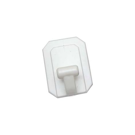 GANCI GIGANTI ADESIVI IN PLASTICA BIANCHI- - mm.58x78h. - 25 pezzi
