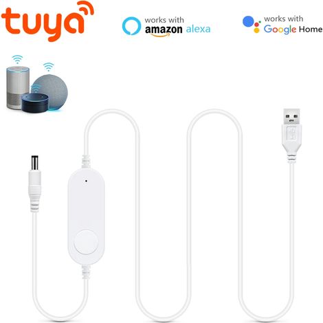 Contrôleur de gradation de bande LED monochrome USB 5V TUYA, compatible avec Alexa et Google Home. (1/5)