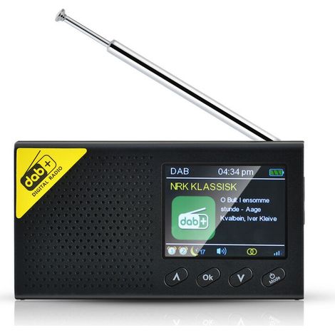 Radio numérique DAB portable, 1000 mA, noire - Radio numérique DAB portable, 1000 mA, noire (1/5)