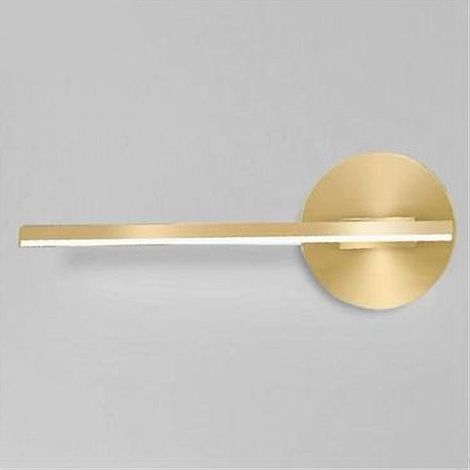 TRADE SHOP - Applique Da Parete Led 13 Watt Lineare Orientabile Oro Lampada Luce Fredda 50391 -