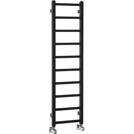 Sapho Metro Light - Sèche-serviettes 30x114 cm, 211 W, noir mat IR444TB (1/4)
