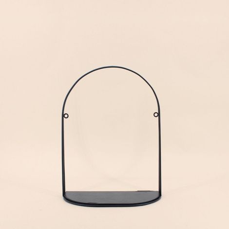 Etagère murale en métal noir 40x30cm (1/5)