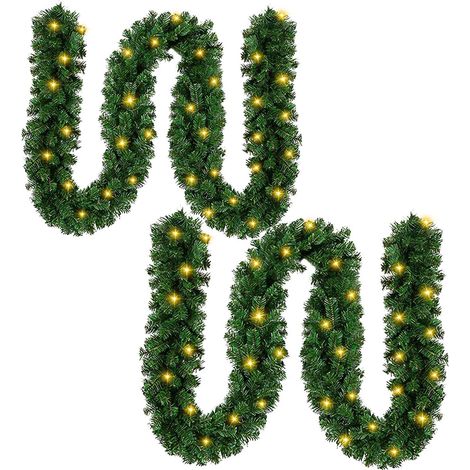 Randaco Guirlande de Noël de Noël avec Guirlande de Noël lumineuse intégrée 5 m verte avec 100 LED (1/5)