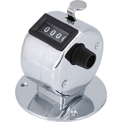CSPARKV 1PCS Mini Portable 4 Digit Metal Hand Tally Counter, Lightweight, Precision Designed, 4 Digit Register, Easy to Reset, Finger Counter for Sports, Meeting Attendance