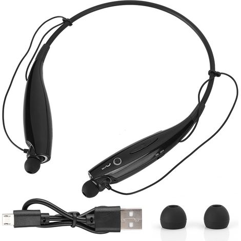 Kabellose Bluetooth-Sportkopfhörer mit Geräuschunterdrückung, einziehbares, tragbares Stereo-Headset für körperliche Aktivitäten (1/5)