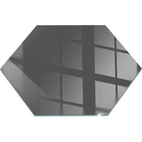 Plaque de sol en verre trempé sous cheminée protection parquet et plancher Couleur Gris-marron h40 cm (1/5)