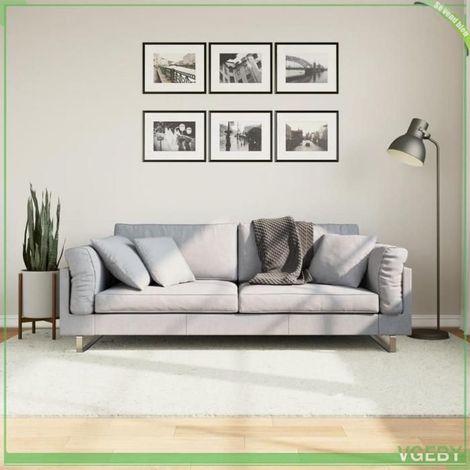 Tapis - FAFEISY - OVIEDO - poils courts - 160x230 cm - 100% polyester (crème) (1/5)