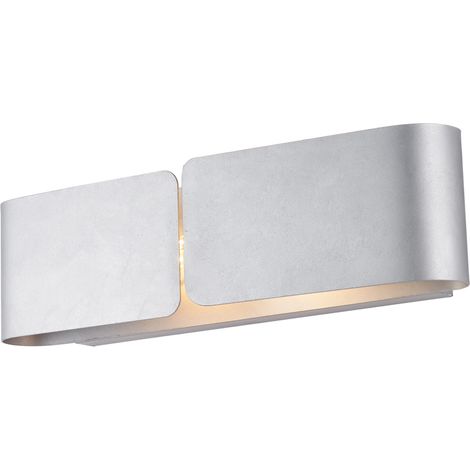 Applique Moderna 2 Luci Hug In Ferro Laccato Argento (1/3)