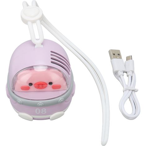 Ventilateur de cou rechargeable à 3 niveaux de puissance, sans pales, portable, USB, mini, avec cordon, idéal pour les voyages et les activités de plein air. (1/5)