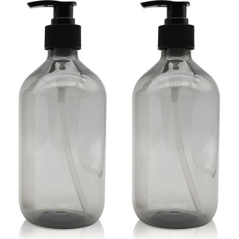 Distributeur De Savon - 500 Ml - Pompe À Pression Vide - Pour Liquides Cosmétiques - 2 Pièces (1/5)