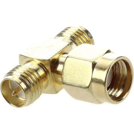 Triple-T-HF-Adapter (2 RP-SMA-Stecker auf 2 RP-SMA-Buchsen) (1/5)
