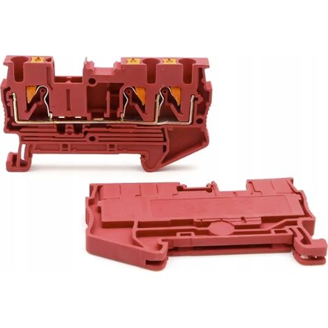 Conector de carril ZUG de 3 polos PT 2,5 TWIN rojo (1/5)