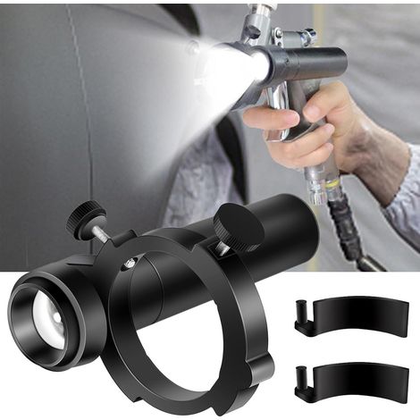 Lámpara LED para pistola de pintura automotriz, sistema de iluminación portátil con 3 niveles de brillo ajustables para decoración del automóvil y el hogar. (1/5)
