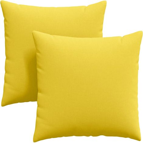 Maison Exclusive - Sofakissen 2 pcs Helles Gelb 60 x 60 cm Stoff