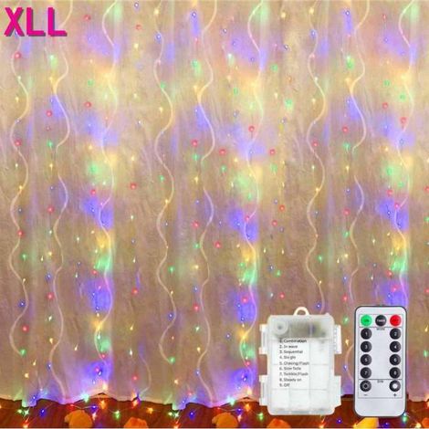 Guirlande Lumineuse - Rideau À 300 LED - Décoration Murale Fenêtre Intérieur Extérieur - 9,8 x 9,8 Pieds - IP44 - USB ou Piles - 5 V (1/5)