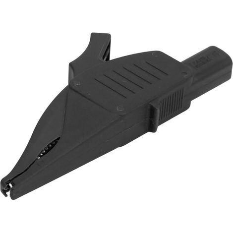 Pince électrique de test à clip laiton, isolation PA, cosse 4mm/0.2in, sécurité batterie auto, 32A/1000V, noir, lot unique (1/5)