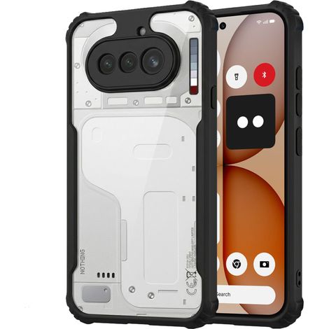 Funda para teléfono sin funda (4a), híbrida anticaída, negra (1/5)