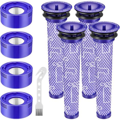 isinlive 4 + 4 Ersatzfilter-Sets kompatibel mit Dyson V8 + V7 V8 Absolute Animal Motorhead Serie - Ersetzt DY-965661-01, DY-967478-01 (1/4)