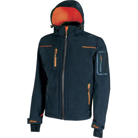 Chaqueta de trabajo softshell forrada con microfelpa SPACE - Azul 3XL (1/5)