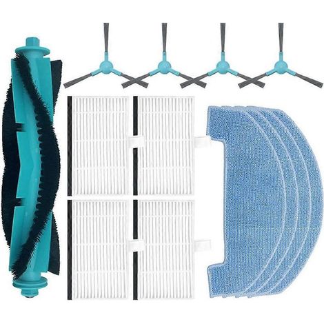 Pour Dreame Mova Trouver E10, E20 Pro Plus / Ultenic D10, T10 Lite Series : Filtre de brosse latérale principale et lingette de nettoyage (1/5)