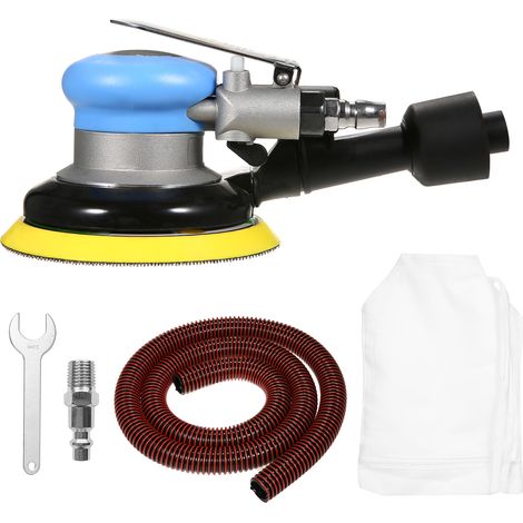 Ponceuse pneumatique 5 pouces, 12 000 tr/min, ponceuse orbitale pneumatique professionnelle, pour le polissage, le meulage et le ponçage de voitures, métaux, bois, cire et travaux sur métaux. (1/5)