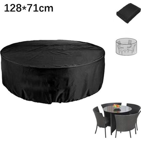 Housse de protection - Non spécifié - Ronde - Imperméable - 128x71 cm - Jardin extérieur (1/4)