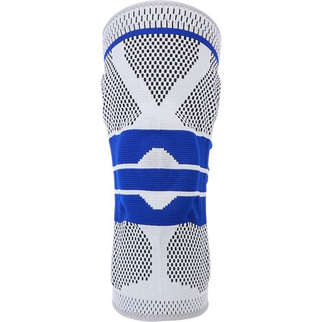 Genouillères de Sport avec Ressorts en Silicone - Protection Articulaire pour Basketball et Course (Bleu Foncé - Taille XL) (1/5)