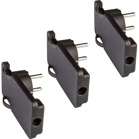 Poly Pool / PP0454.13 Spina SPAZIOZERO 16A 2P+T standard Schuko uscita cavo a 90° - Kit 3 Spine colore nero, 3 pz. (1/5)