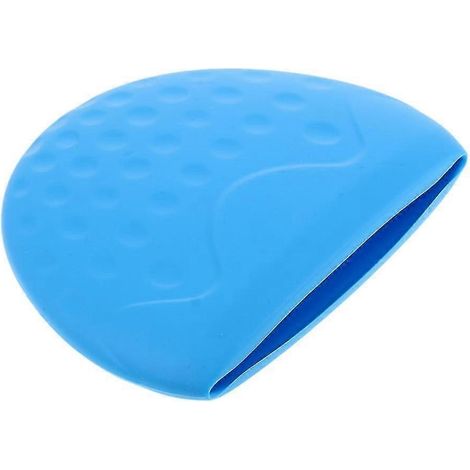 Gobelet en silicone portable bleu, idéal pour les voyages et le camping en extérieur. (1/5)