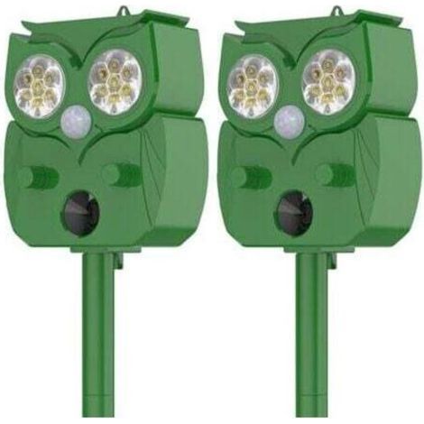 Ultraschall-Katzenabwehrgerät, 2er-Pack, wasserdicht, IP65, einstellbar zur Abwehr von streunenden Katzen, Tauben, Rehen und anderen Tieren. (1/5)