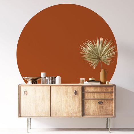 Sticker mural rond / cercle - Couleur Tendance - Diamètre 60 cm - Adhésif MAT (1/3)