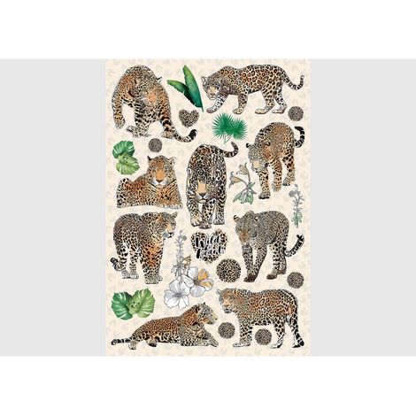 Stickers Animaux - Félins - 1 planche 42,5 x 65 cm (1/5)