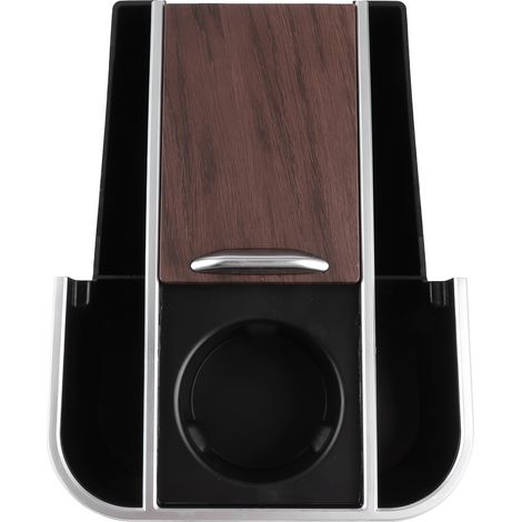Boîte de rangement multifonctionnelle pour accoudoir, compatible avec Land Rover Discovery Sport 2020, aspect bois. (1/5)
