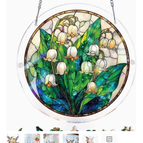 New Birds of Spring Sun Catchers Window Colorful Bird Puzzle, Light-Catching Pendant with Lilies - 2020