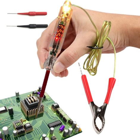 Testeur de fusible – Outil de détection de tension professionnel, multimètre compact, écran facile à lire, solution de diagnostic électrique fiable pour la vérification des véhicules (1/5)